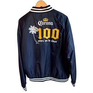 Corona Bomber Jacket XL "100 Years on La Playa" Navy Full Back Embroidery